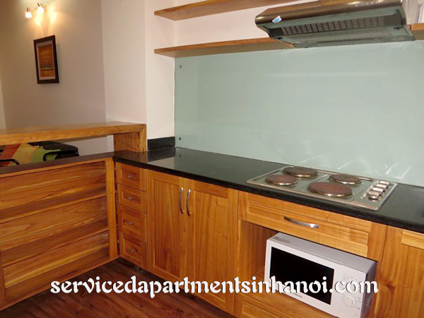 Serviced apartment for rent in Tran Phu, one bedroom, wooden floor 3
