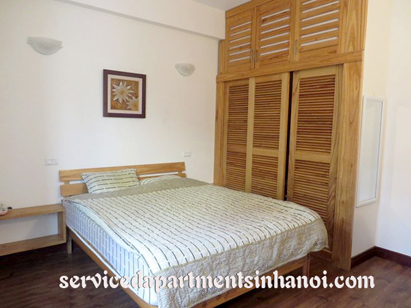 Serviced apartment for rent in Tran Phu, one bedroom, wooden floor 1