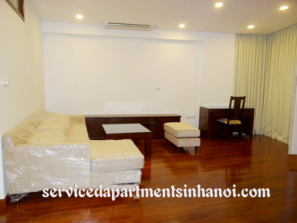 Shiny serviced apartment for rent in Truc Bach, panorama Lakeview, wooden floor 2