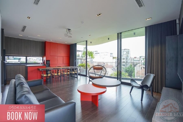 Sleek & Stylish: 3-Bedroom Apartment for Rent in To Ngoc Van with Green Views 2