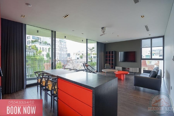 Sleek & Stylish: 3-Bedroom Apartment for Rent in To Ngoc Van with Green Views 10