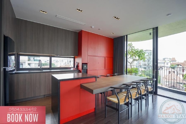 Sleek & Stylish: 3-Bedroom Apartment for Rent in To Ngoc Van with Green Views 8