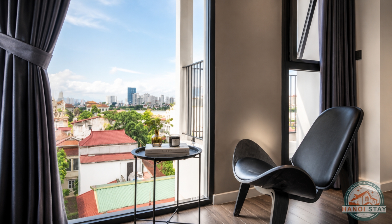 Sleek & Stylish: 3-Bedroom Apartment for Rent in To Ngoc Van with Green Views 6