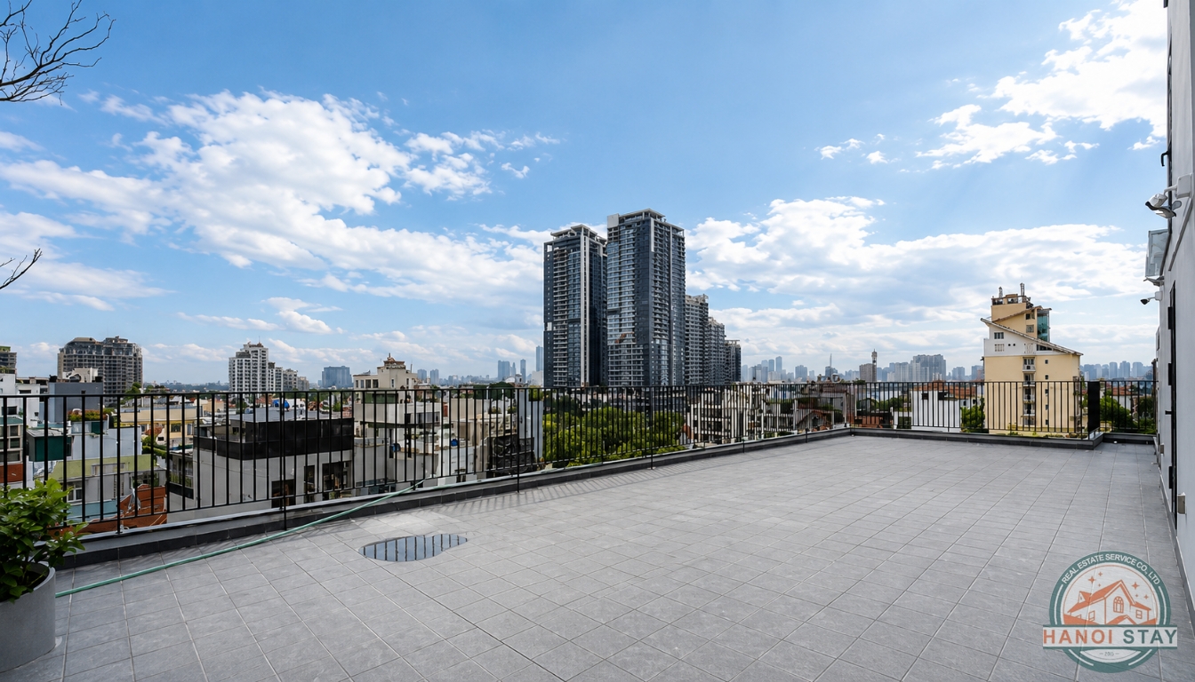 Sleek & Stylish: 3-Bedroom Apartment for Rent in To Ngoc Van with Green Views 3