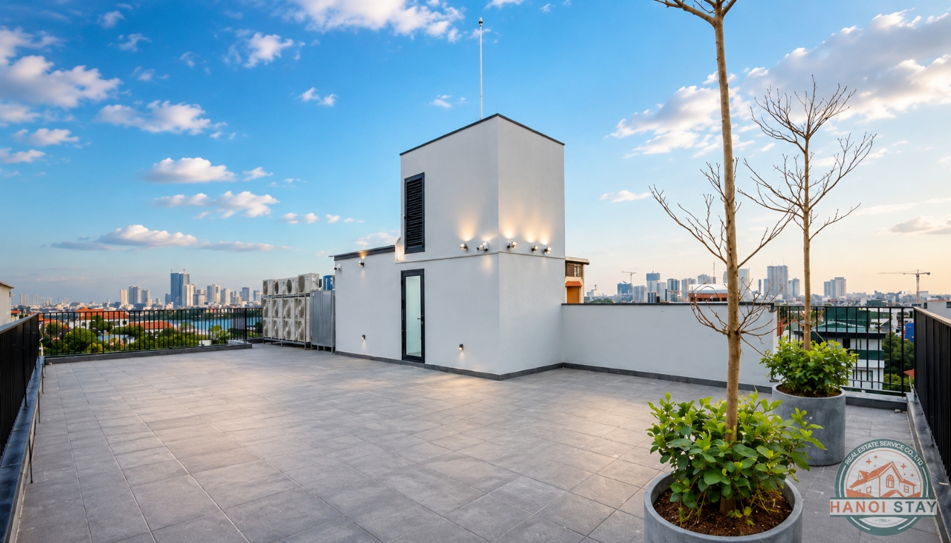 Sleek & Stylish: 3-Bedroom Apartment for Rent in To Ngoc Van with Green Views 4