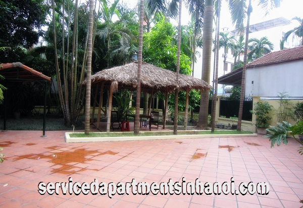 Spacious Five Bedroom Villa with a nice courtyard for rent in Dang Thai Mai str, Tay Ho 1