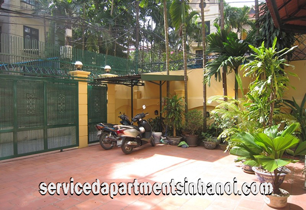 Spacious Four Bdrm Villa Rental in To Ngoc Van str, Tay Ho, Large garden, Garage for Car 1
