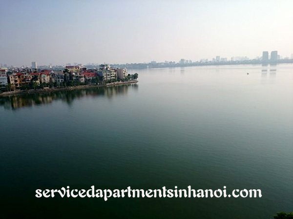 Spacious lake view serviced apartment for rent in Quang An, Tay Ho 1