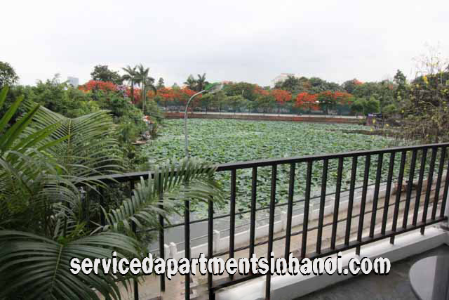 Spacious Lake View Two Bedroom Apartment Rental in Xom Chua Area, Tay Ho 1