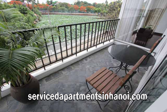 Spacious Lake View Two Bedroom Apartment Rental in Xom Chua Area, Tay Ho 2