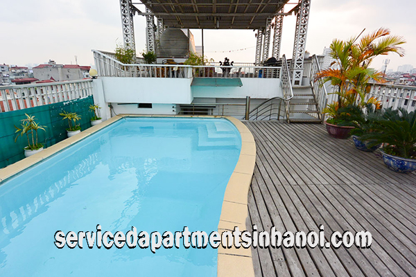 Spacious one bedroom apartment for rent on Nghi Tam village with swimming pool 10