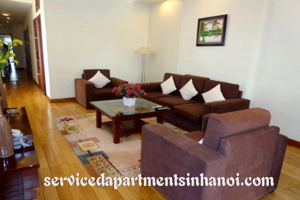 Spacious two bedroom serviced apartment for rent in Hoan Kiem, full services. 3