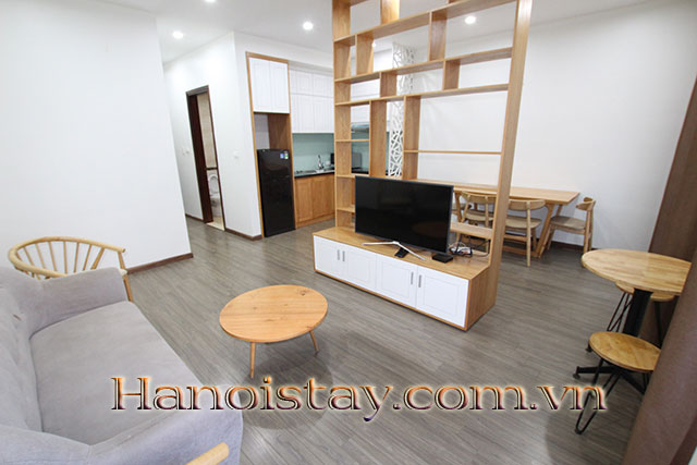 Spacious two bedroom serviced apartment for rent in Tay Ho at high level 3