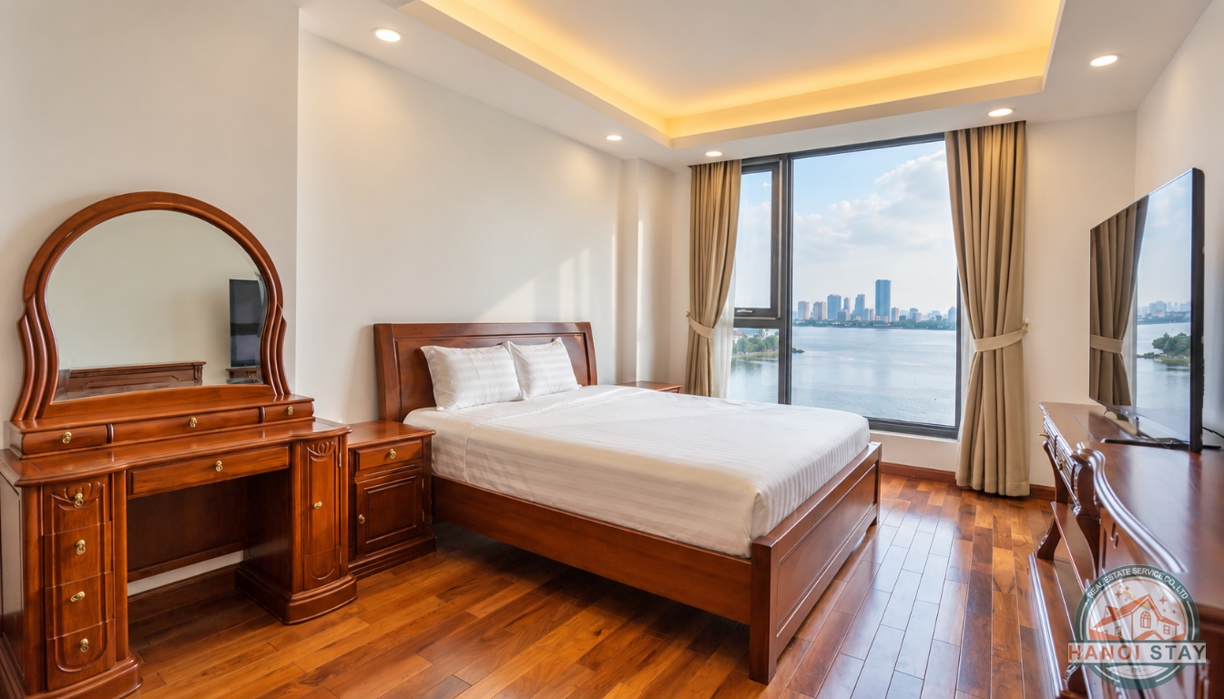 Stunning 2 Bedroom Lake View Apartment on Xuan Dieu Street, Tay Ho, Hanoi 3