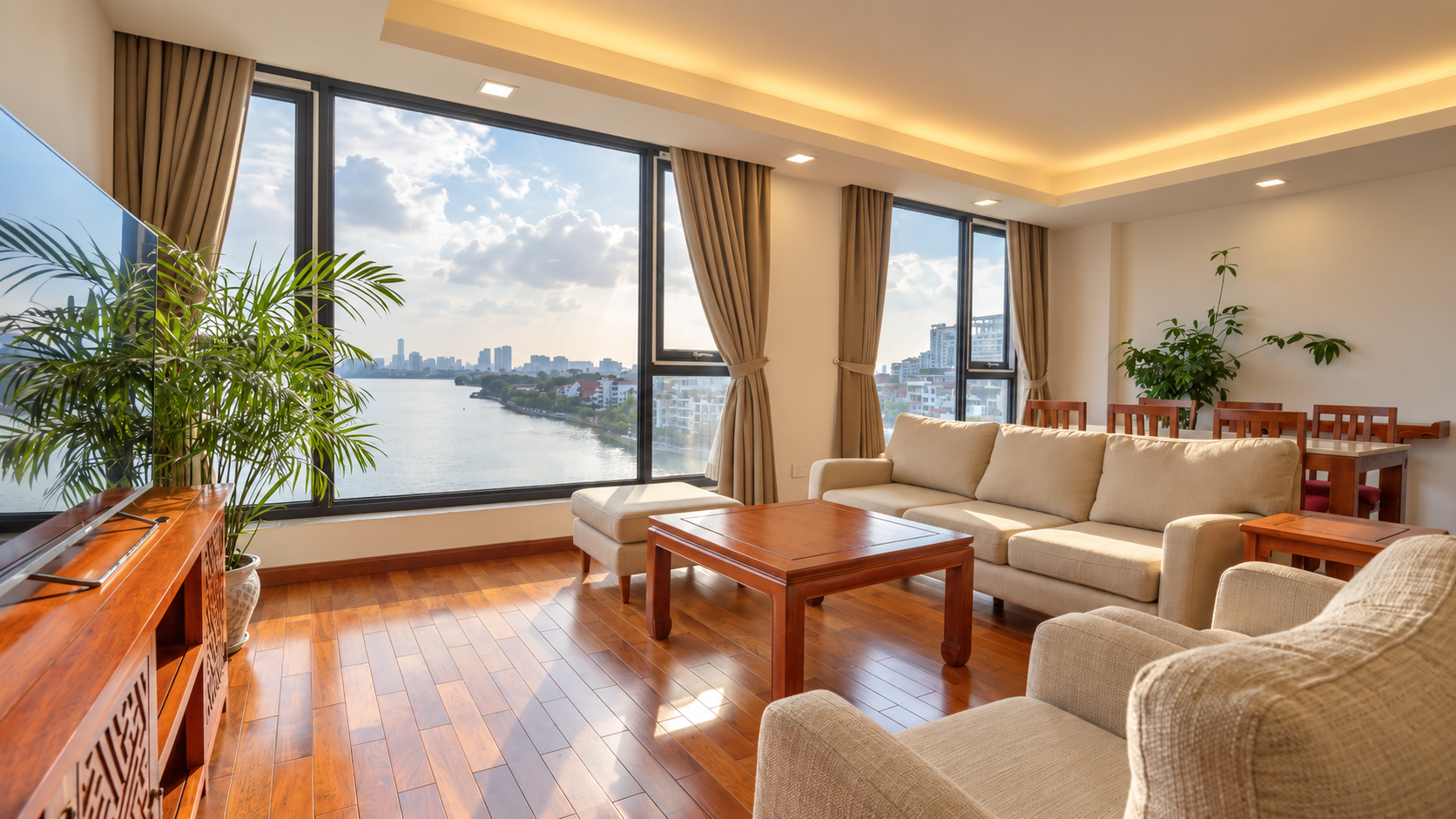 Stunning 2 Bedroom Lake View Apartment on Xuan Dieu Street, Tay Ho, Hanoi