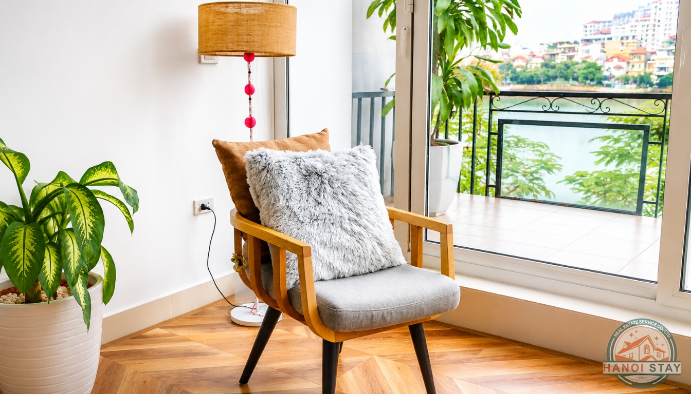 Stunning LAKE VIEW Two Bedroom Property Rental TU HOA AREA, TAY HO, BIG BALCONY 11