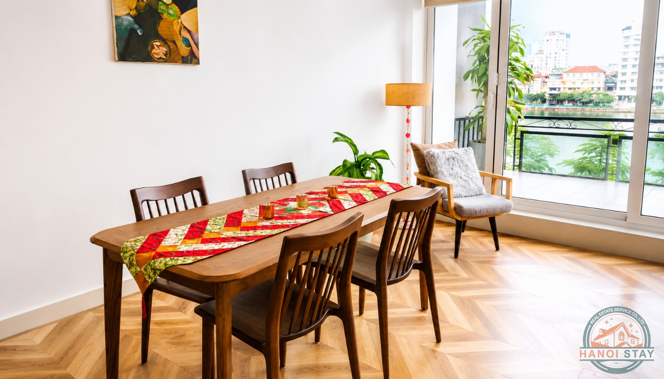 Stunning LAKE VIEW Two Bedroom Property Rental TU HOA AREA, TAY HO, BIG BALCONY 12