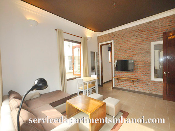 Stunning rental serviced apartment for rent in Tay Ho, one bed, full of light 1