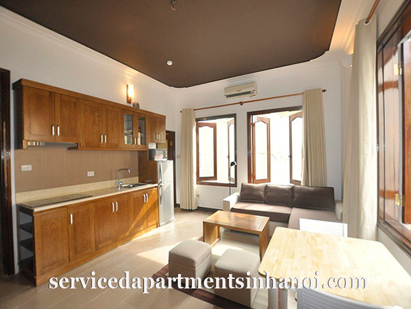 Stunning rental serviced apartment for rent in Tay Ho, one bed, full of light 3