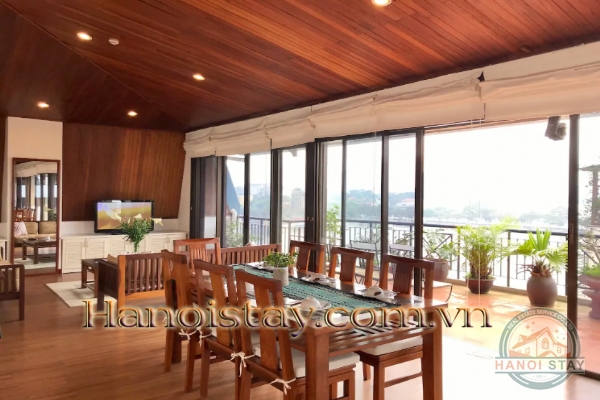 Stylist Three apartment Rental in Truc Bach area, Big Building, Lakeview 1