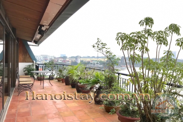Stylist Three apartment Rental in Truc Bach area, Big Building, Lakeview 3