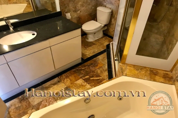 Stylist Three apartment Rental in Truc Bach area, Big Building, Lakeview 10