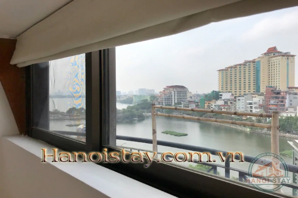 Stylist Three apartment Rental in Truc Bach area, Big Building, Lakeview 11