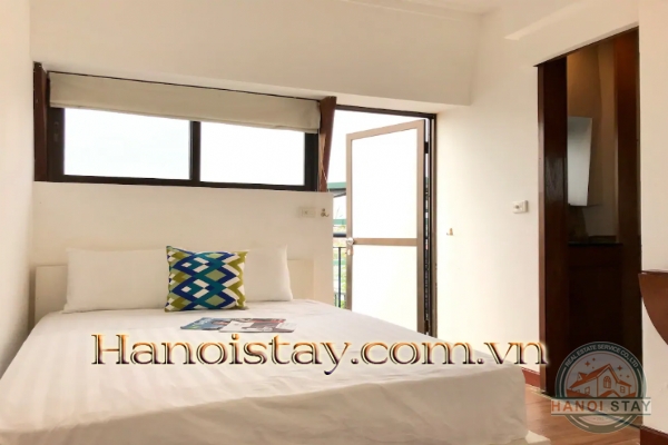 Stylist Three apartment Rental in Truc Bach area, Big Building, Lakeview 7
