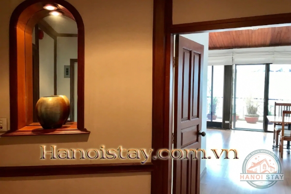 Stylist Three apartment Rental in Truc Bach area, Big Building, Lakeview 14