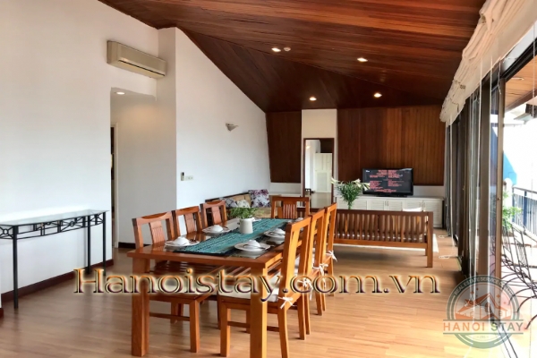 Stylist Three apartment Rental in Truc Bach area, Big Building, Lakeview 16