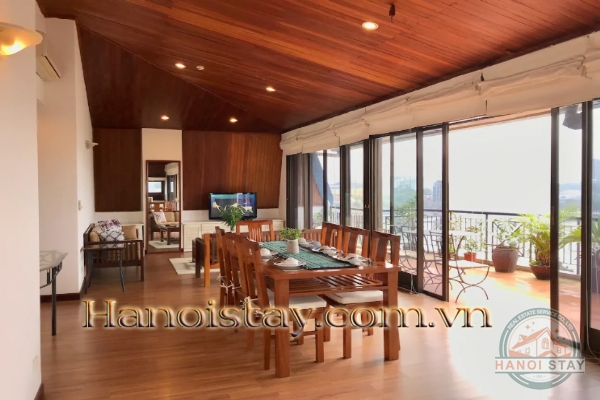 Stylist Three apartment Rental in Truc Bach area, Big Building, Lakeview 19