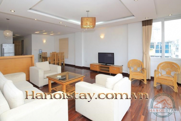 Super Bright & Spacious Two Bedroom Property For Rent in Truc Bach Area, Ba Dinh, Big Balcony 3