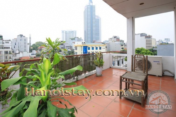 Super Bright & Spacious Two Bedroom Property For Rent in Truc Bach Area, Ba Dinh, Big Balcony 7
