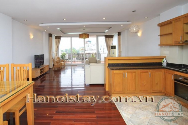 Super Bright & Spacious Two Bedroom Property For Rent in Truc Bach Area, Ba Dinh, Big Balcony 10
