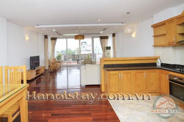 Super Bright & Spacious Two Bedroom Property For Rent in Truc Bach Area, Ba Dinh, Big Balcony 11