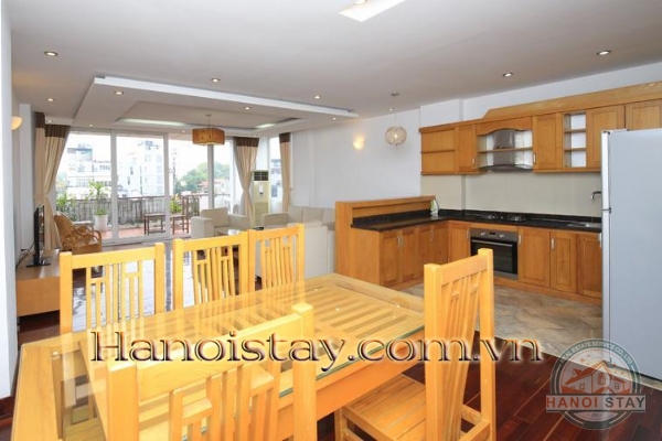 Super Bright & Spacious Two Bedroom Property For Rent in Truc Bach Area, Ba Dinh, Big Balcony 12