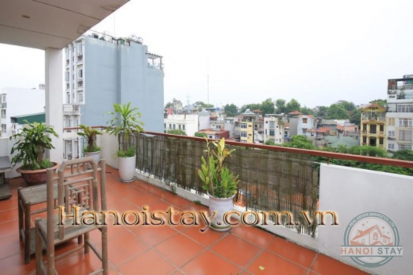 Super Bright & Spacious Two Bedroom Property For Rent in Truc Bach Area, Ba Dinh, Big Balcony 8