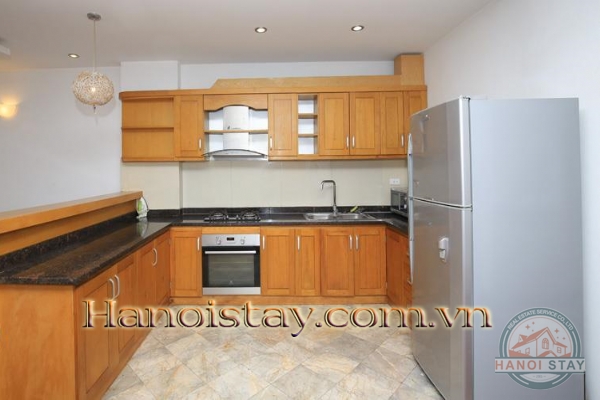 Super Bright & Spacious Two Bedroom Property For Rent in Truc Bach Area, Ba Dinh, Big Balcony 9