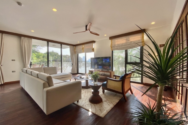 Tranquility and Space: 4-BR Apartment for Rent in Xom Chua, Tay Ho, with Nice Views 2