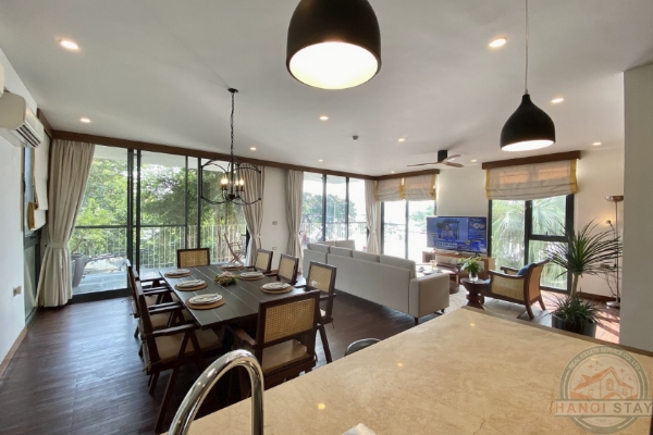 Tranquility and Space: 4-BR Apartment for Rent in Xom Chua, Tay Ho, with Nice Views 6