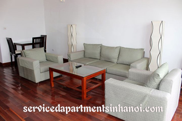 Truc Bach Lake view serviced apartment for rent, balcony, spacious living room 6