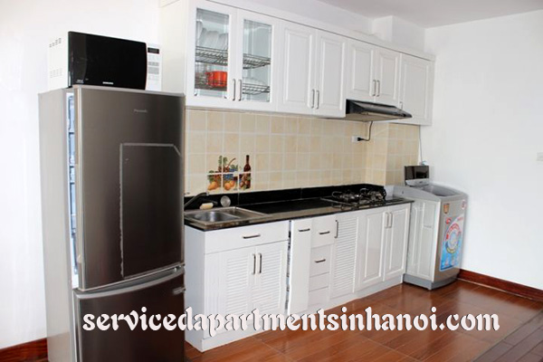 Truc Bach Lake view serviced apartment for rent, balcony, spacious living room 8
