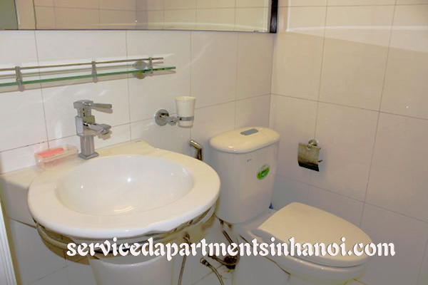 Truc Bach Lake view serviced apartment for rent, balcony, spacious living room 1