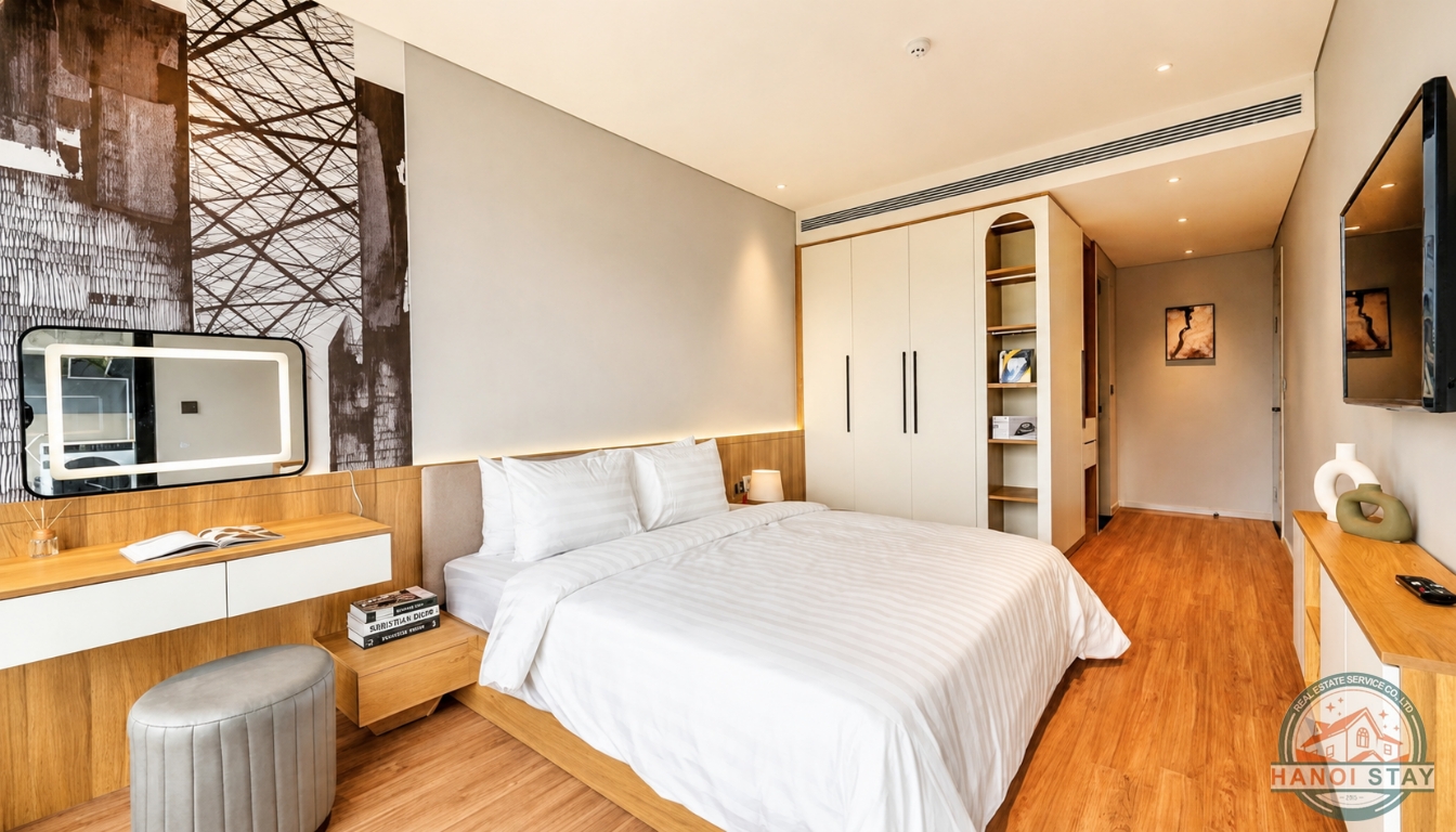 Lake View 03 Bedroom Apartment For Rent in Truc Bach Area, Ba Dinh 2