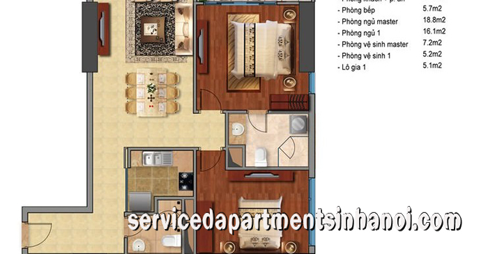 Two Bedroom Apartment Rental in T3 Times City, 650$/month 8