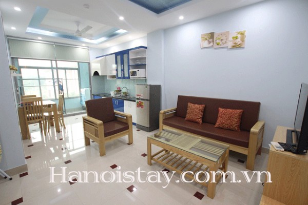 Very Bright One Bedroom Apartment Rental in Tran Phu street, Hoan Kiem 1
