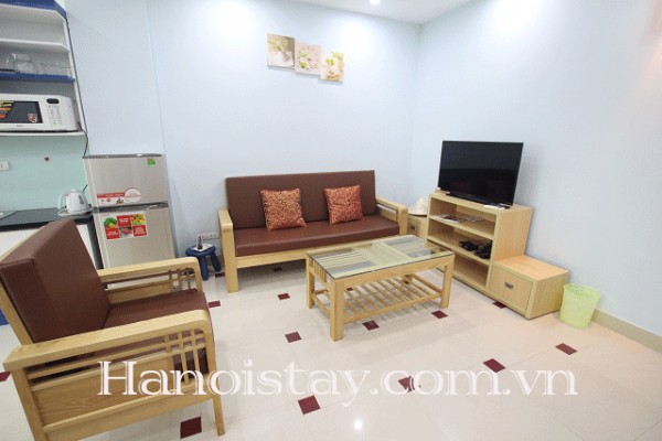 Very Bright One Bedroom Apartment Rental in Tran Phu street, Hoan Kiem 2