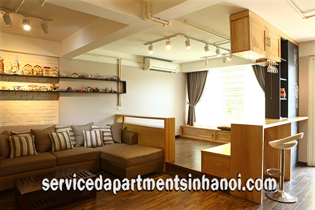 Very Modern Apartment For rent in Van Cao street, Ba Dinh, Nice Design 9