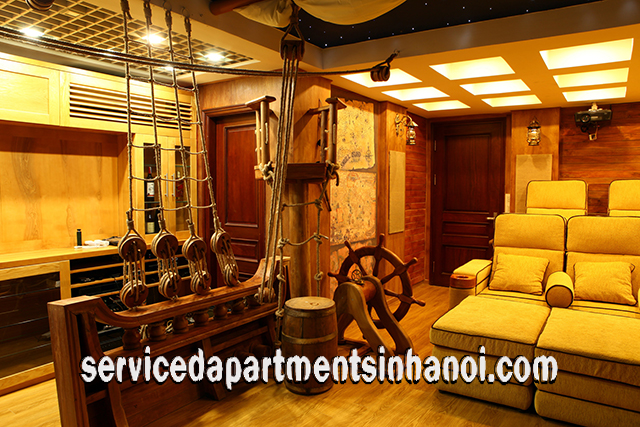 Very Modern Apartment For rent in Van Cao street, Ba Dinh, Nice Design 5