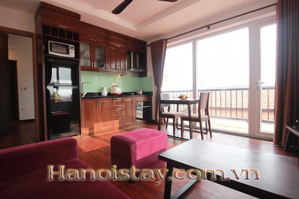 Very Modern One Bedroom Apartment Rental in To Ngoc Van street, Tay Ho, Big Balcony 3